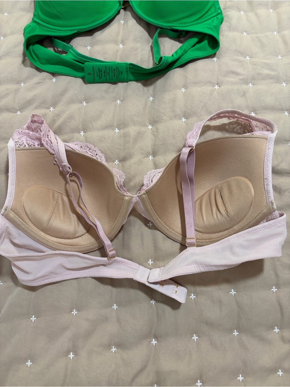 ThirdLove 24/7 Classic Uplift Plunge Bra & Lace Contour Plunge Bra 36B View 6